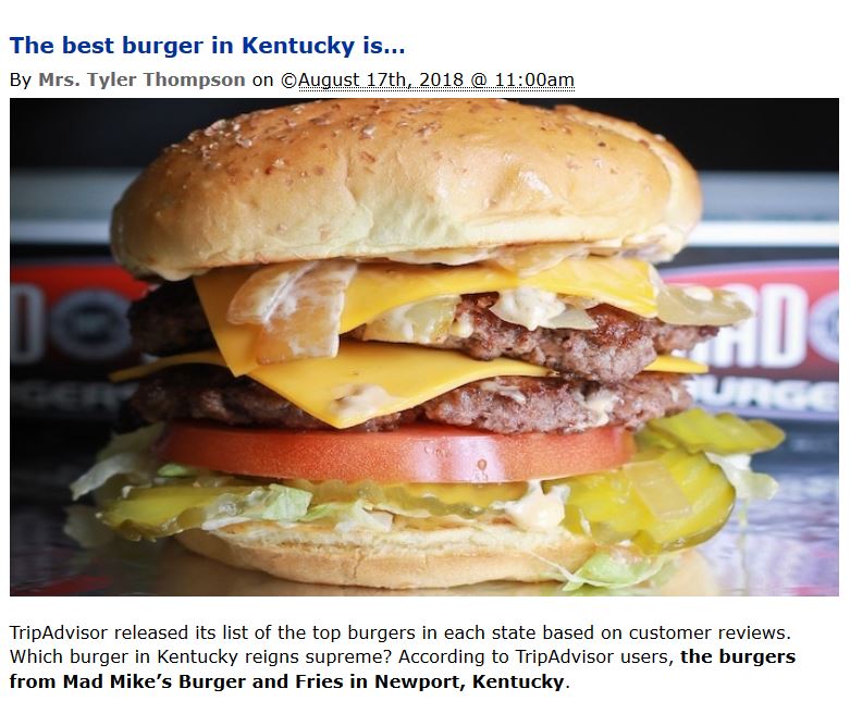 Best Burger in Kentucky